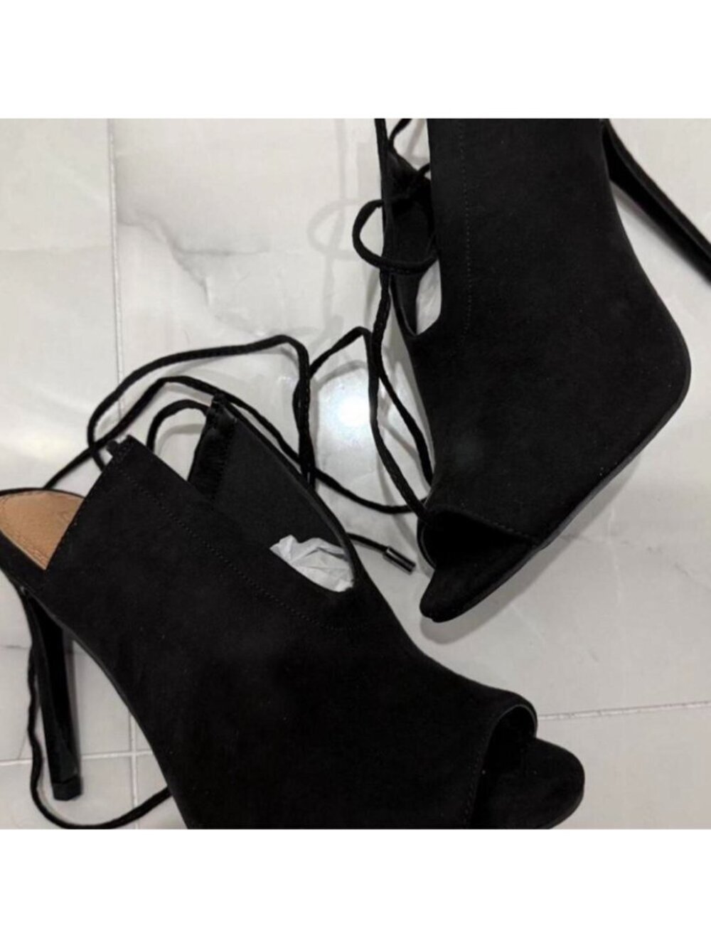 ASOS black suede high heels Size 7 - Picture 2 of 7